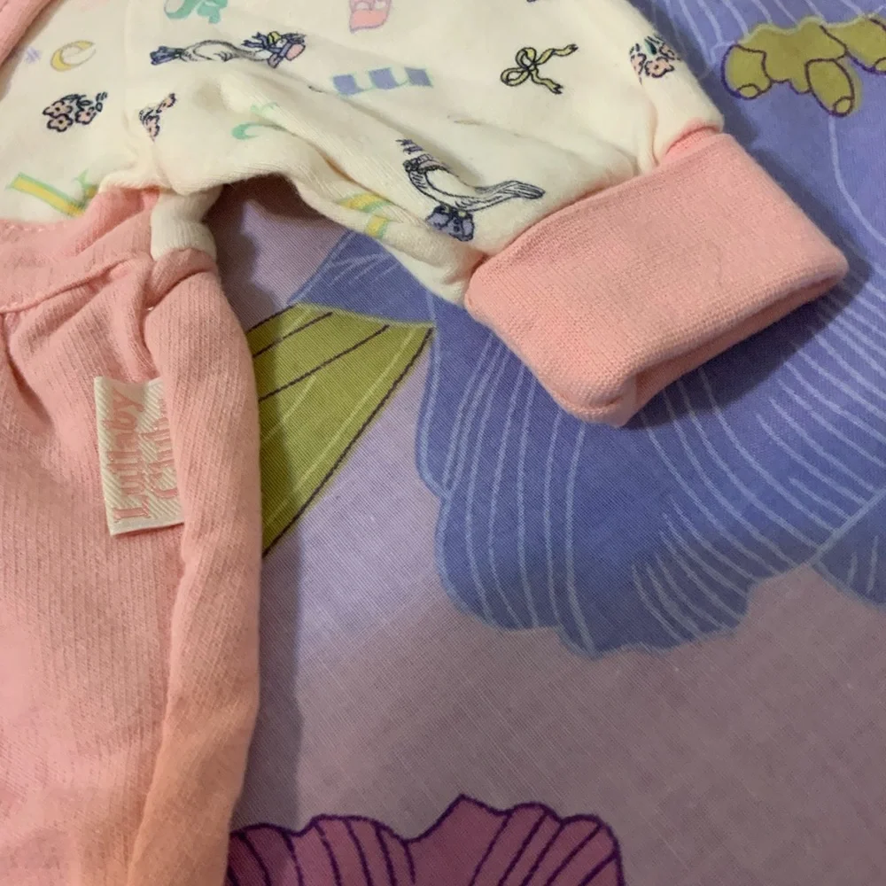 Like New VTG Lullaby Club Romper Pink & Embroidered Duck